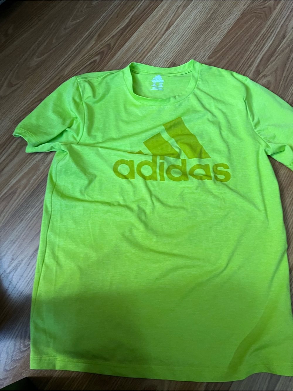 adidas Neon Green Logo Kids T-Shirt